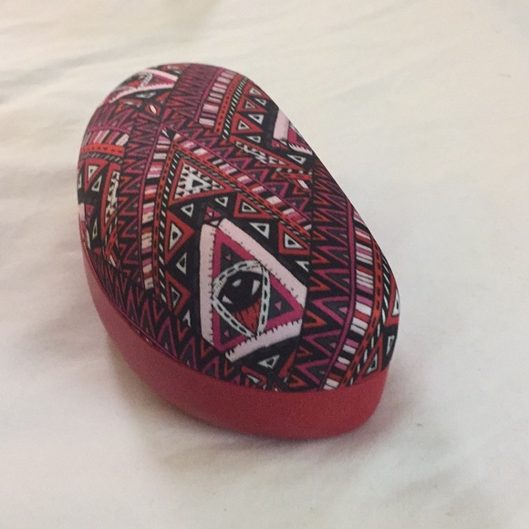 NEW Heavyweight Eyeglass Case Red print design - Picture 2 of 6